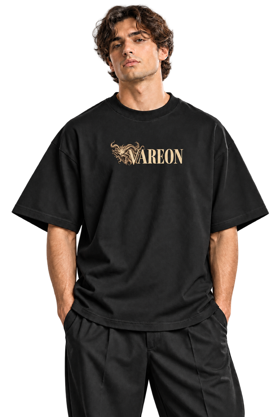 Vareon black Negro Inner Chaos modelo frente PNG transparente