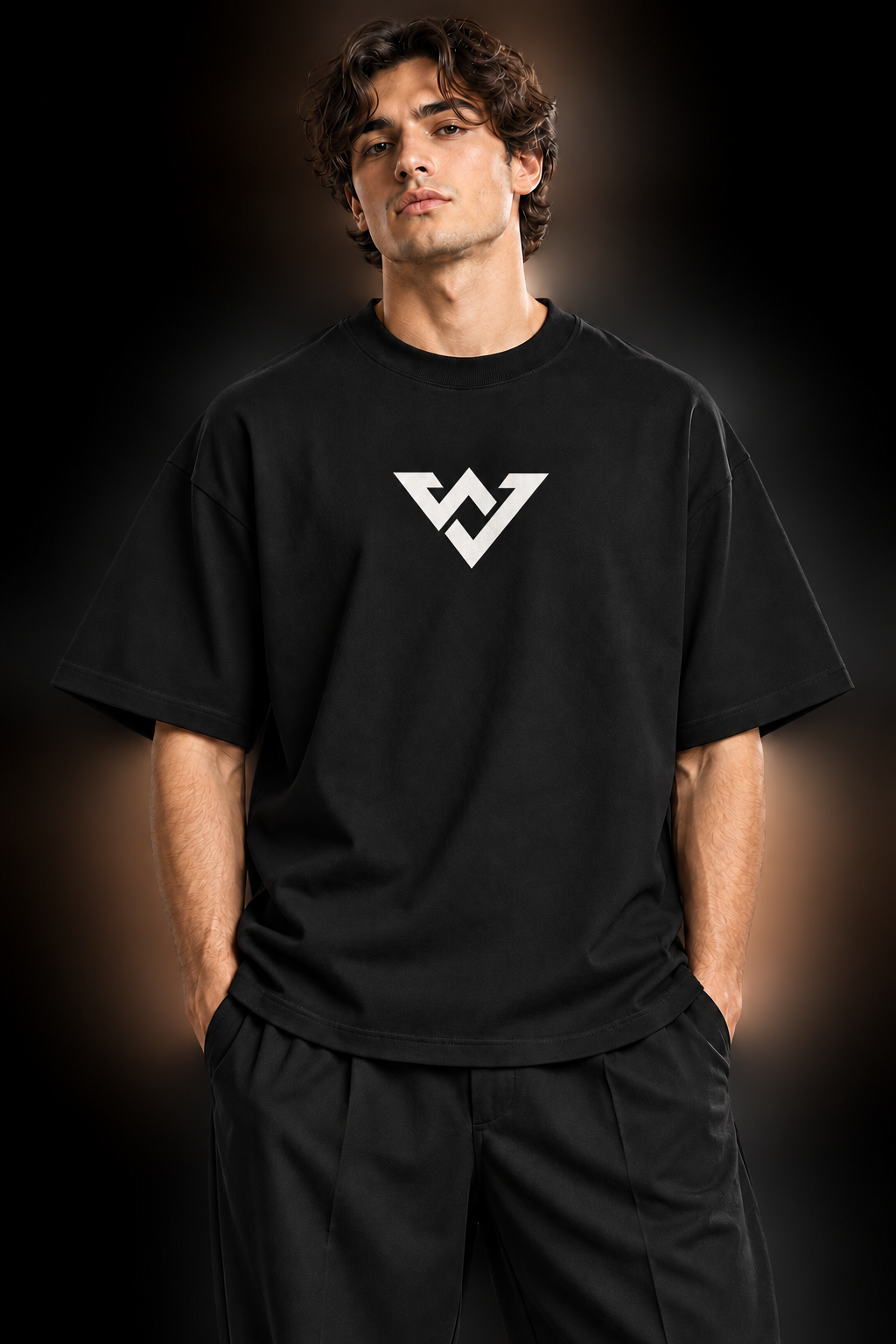 Modelo con camisa negra VAREON