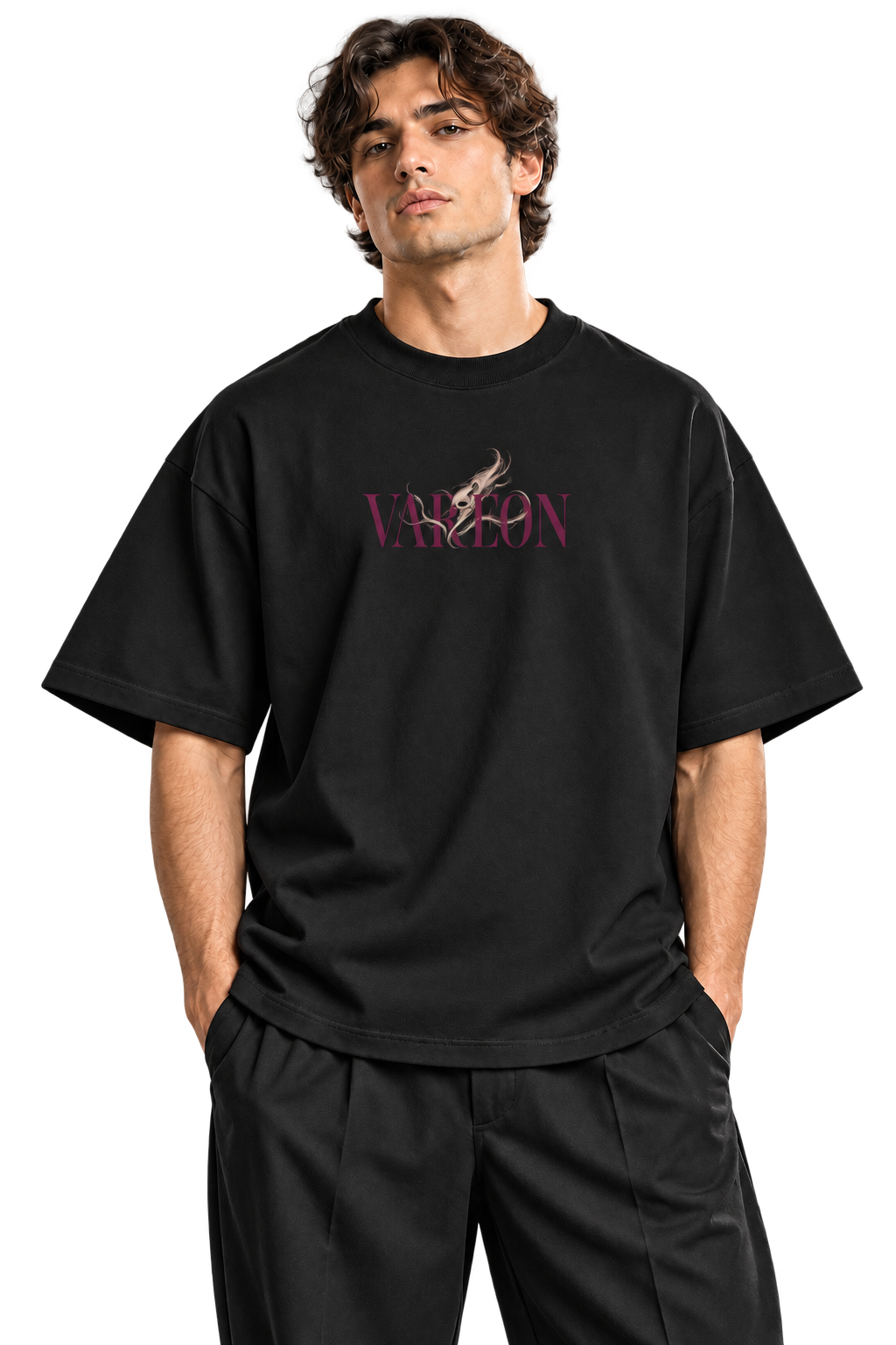 Vareon Negro Free Spirits modelo frente PNG 1024x1536