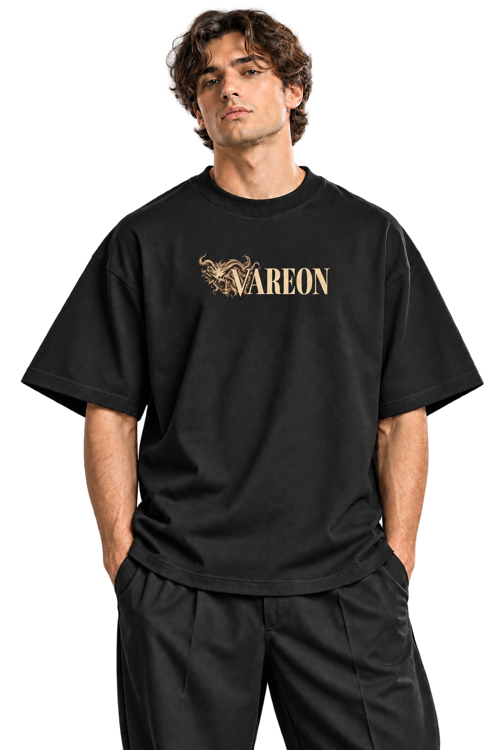 Vareon black Negro Inner Chaos modelo frente PNG transparente