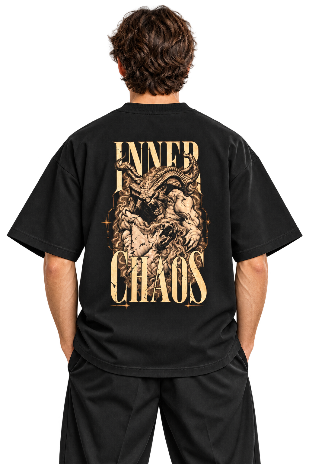 Vareon black Negro Inner Chaos modelo espalda PNG transparente