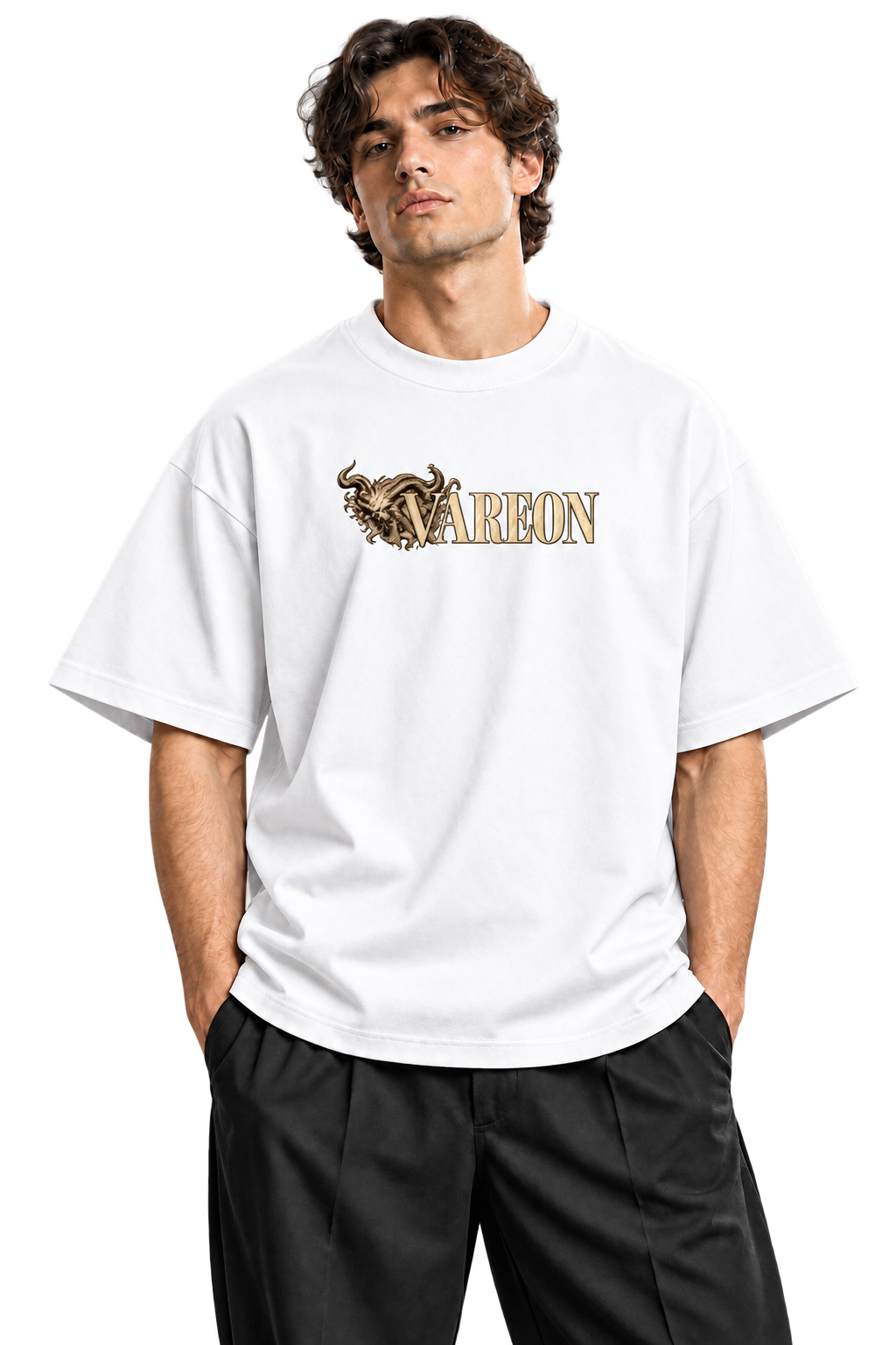 Vareon white Blanco Inner Chaos modelo frente PNG transparente